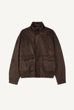 Glow High-Neck Suede Jacket