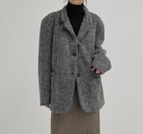 Oat Mohair Over Fit Coat Jacket