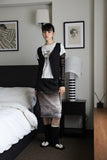 Ruling emboss summer vest
