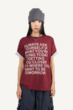 Graphic color matching roll-up T-shirt