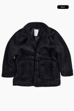 Noire soft fur coat