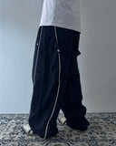 Nylon Piping Snap Pants