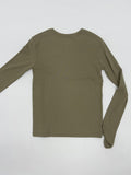 One-slit button tension t-shirt