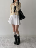 Ribbon Crochet Punching Knit Cardigan