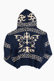 Cowichan heavy hood knit zip-up