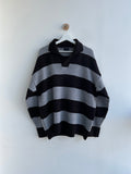 Collar Over Stripe Knit