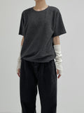 Peach Loose Fit Short Sleeve T-shirt