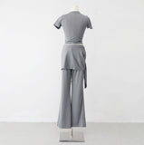 Ruble Slim T-shirt + Wrap Pants Set