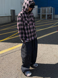 Side zipper pocket stitch balloon denim