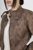 Suede Cropped Leather Jacket
