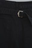 (W) Block Belted Wide Denim