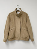 Verdi Flap Overfit Suede Blouson