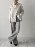 Maroon Stripe Loose-Fit Shirt
