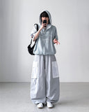 Patch Nylon Curved Pants