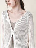 [Premium] Whole Garment Crochet Punching Cardigan
