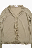 Peaky Ruffle V-neck Cardigan