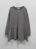Striped Frill Overfit Sweatshirt