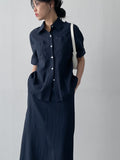 [SET] Stitch Linen Silky Two-Piece