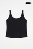 Soriel ribbed U-neck sleeveless