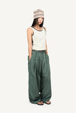 Side ethnic nylon pants