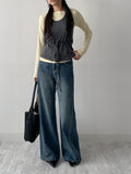 Button Halter Knit Bustier