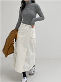 Ribbed Slim Fit Turtleneck T-Shirt