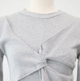 Twisted Slit Unbalanced T-shirt