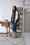 suede shirring boots