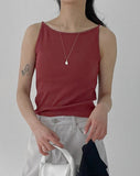 Rudin Boat Neck Ribbed Sleeveless