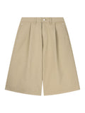 Mars Pleats Cotton Bermuda