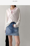 Henley Neck Over Fit Sweatshirt T-Shirts