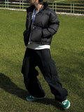 Venti semi-wide denim cargo pants