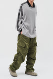 Glossy Shirring Cargo Pants