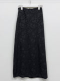 Jacquard flower long skirt