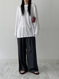 Back Slit Over Fit Long Sleeve T-shirt