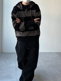 Stripe Warmer Knit Hood