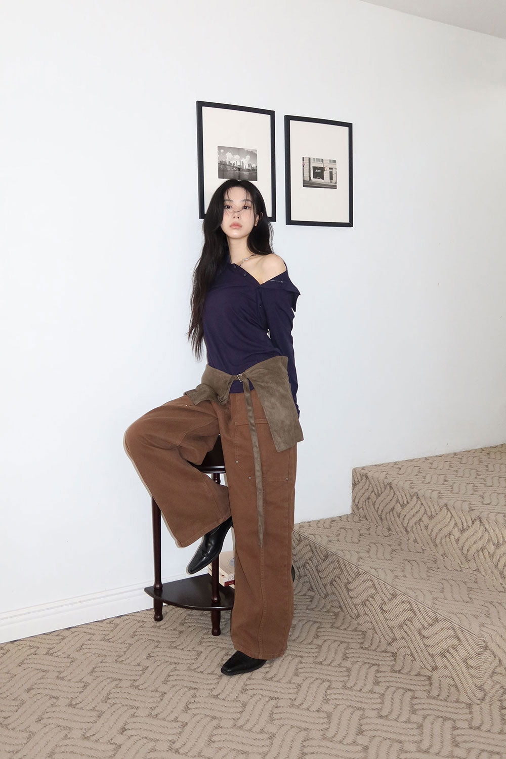 【COLOR iN ID】Suede layered wrap skirt COLOR iN ID(カラーインアイディー) - スエードレイヤードラップ
