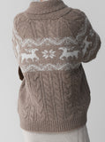 Nordic Knit Zip-up Jacket