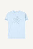 Check Star Applique T-shirt