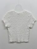 Embossed Wrinkle Short Sleeve T-shirt