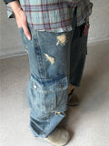 Scratch Damage Cargo Denim