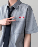 Hickory Denim Half Shirt