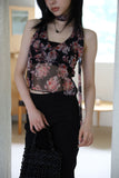 Chiffon Rose Halter Sleeveless