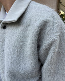 Winter high-neck angora cardigan