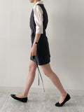 Joanne Nylon Sleeveless Wrap One Piece