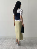 Iron Linen H-Line Skirt