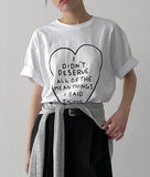 Deserve Lettering Overfit Short-Sleeved T-Shirt