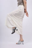 satin long skirt