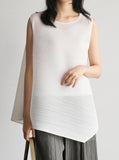[Premium] Linea Pleats Unbalance Sleeveless