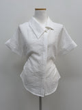 Paper Unbalanced Strap Short Sleeve Blouse